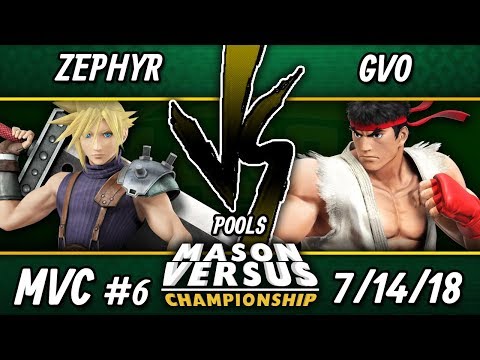MVC Smash 4 - Zephyr (Cloud) Vs. GVO (Ryu) - WiiU Singles Wave A Pools