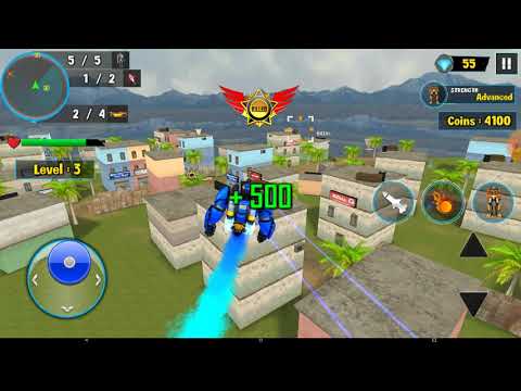 Flying Ghost Robot Car Game -Transform Robot Games Android 3D game play