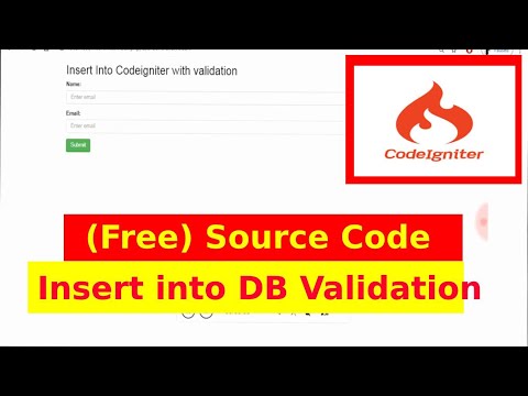 Insert Into Database With Form Validation Codeigniter Source Code
