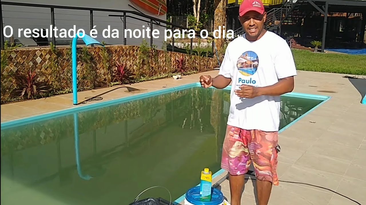 como limpar piscina com a água verde e com barro, muito suja