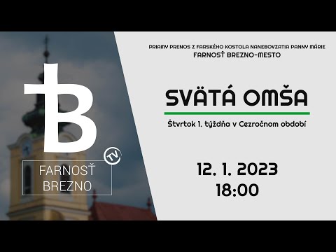 Štvrtok 1. týždňa v Cezročnom období │ Svätá omša │ 12. 1. 2023