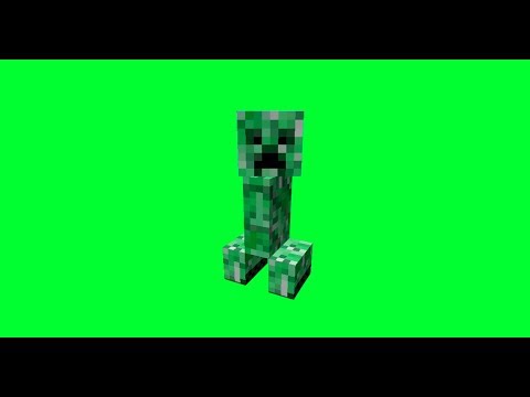 60 fps Creeper animation Green Screen Template (BLUE SCREEN VERSION IN DESCRIPTION)