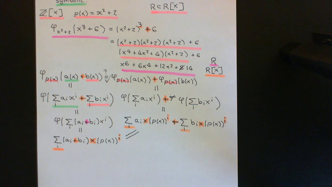Evaluating Polynomials at Polynomials Part 1