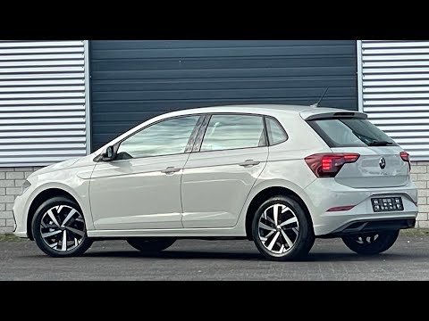 Volkswagen NEW Polo Life 2022 in 4k Ascot Grey 15 inch Essex Walk around & Detail inside