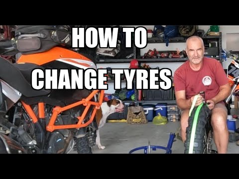 ADV bike tire change