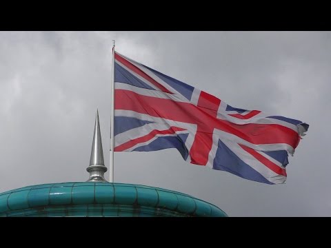 Union Jack  - Royal Union Flag & British national anthem "God save the Queen"