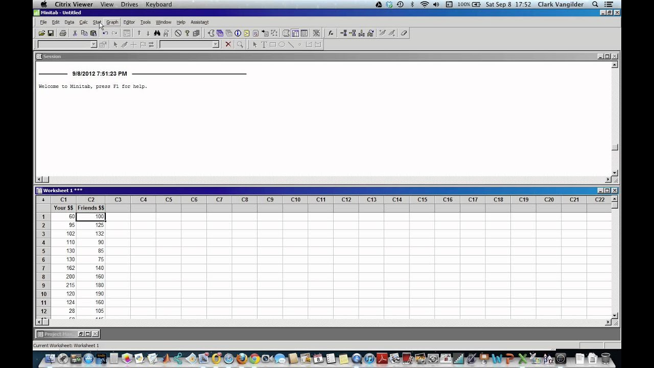 Basic Stats in Minitab