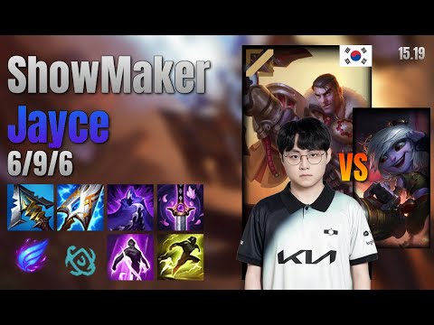 ShowMaker Mid Jayce vs Tristana lol KR solo rank Full Game 15.19 | 쇼메이커 제이스 vs 트리스타나