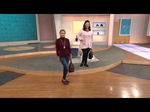 Earth Origins Leather & Suede Slip-on Shoes - Dover with Amy Stran