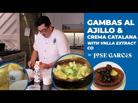 Gambas al Ajillo & Crema Catalana | Cooking Space | Chef Jose Garces