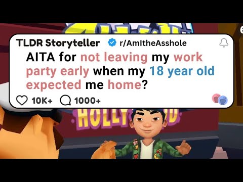 AITA for not leaving my work party early when my 18-year-old expected me home?