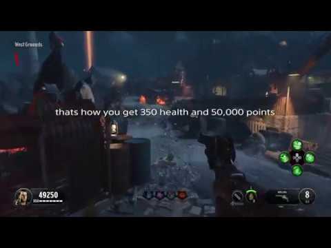 Call of duty Black ops  4 zombies  how to get 350 health and 50,000 points