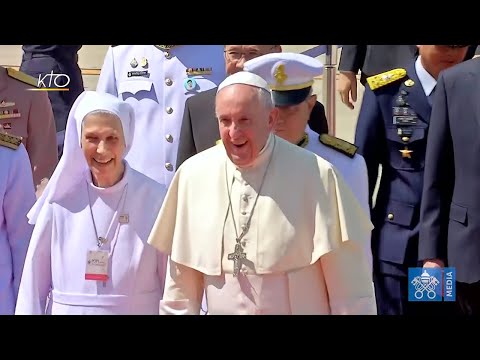 Accueil officiel du pape François en Thaïlande