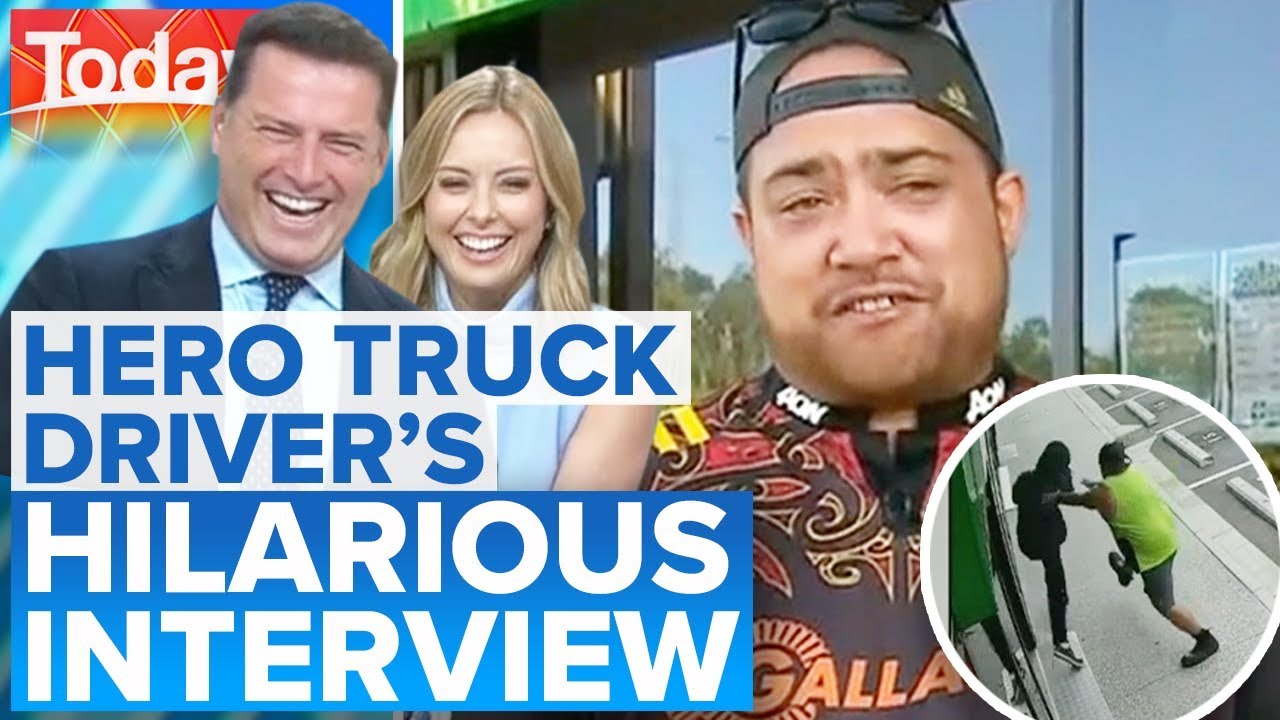 Hero truck driver has hosts in stitches | Today Show Australia