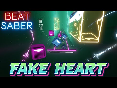 KIRA x Asteroid - FAKE HEART in Beat Saber! | Fun Custom Map! (VR Full Combo)