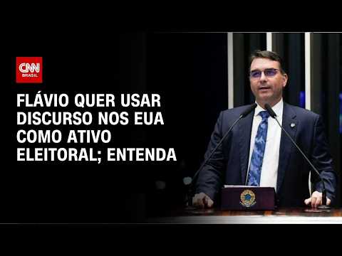 Flávio Bolsonaro quer usar discurso nos Estados Unidos como ativo eleitoral | CNN 360º