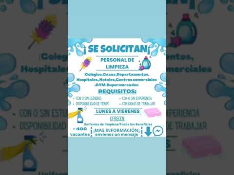 Se solicitan personal de limpieza #noticias #short #limpieza