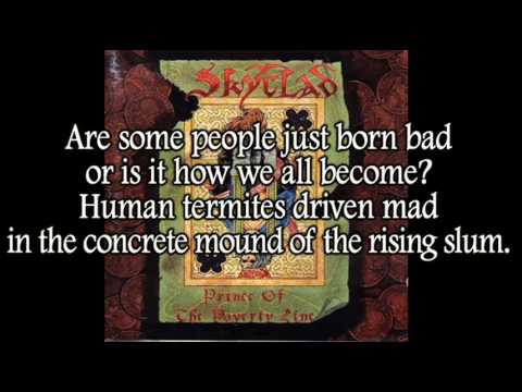 Skyclad - Land Of The Rising Slum (on screen lyrics)