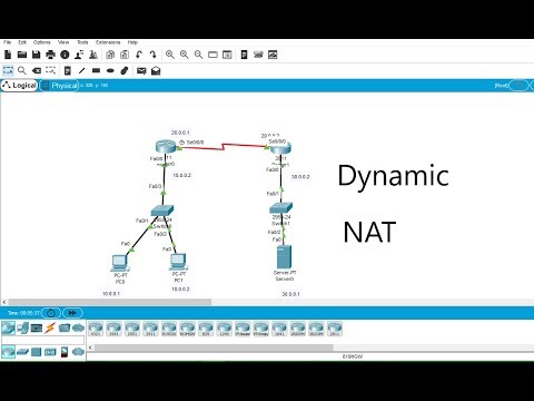 Dynamic  NAT Configuration in in Cisco Packet Tracer 2019