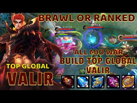 Valir Gameplay! Rank Or Brawl | Valir Best Build 2022 | Build Top 1 Global Valir - MLBB
