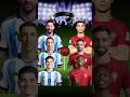 4 Argentina Trio (Messi, Di Maria, Alvarez) VS Portugal Trio (Ronaldo, Bruno, Leao) 🤩💪🔥 #shorts