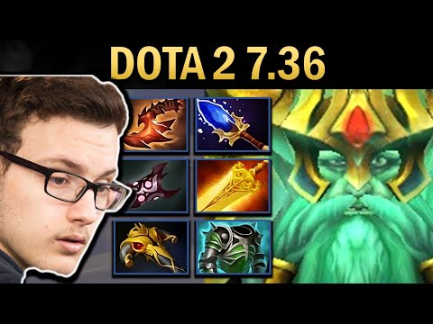 Wraith King Gameplay Miracle with Radiance and Armlet - Dota 7.36