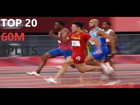 TOP 20 FASTEST 60M SPLITS IN 100M RACES