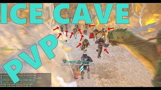 ARK Official island ice cave foot pvp 545