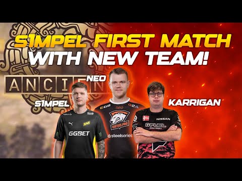 s1mpel FIRST Game with New Team! Faceit with FAZE Karrigan and Neo CS2 Counterstrike + VOICE COMMS