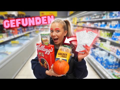 1 Tag NUR ESSEN von weggeworfenen Einkaufszetteln! 😂🧾|CARAMELLA