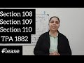 Section 108-110|| Rights and Liabilities of Lessor and Lessee || Transfer of Property Act, 1882