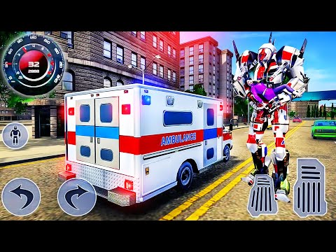 Rescue City Ambulance Driver Simulator - Emergency Robot Transform Vehicle - Android GamePlay