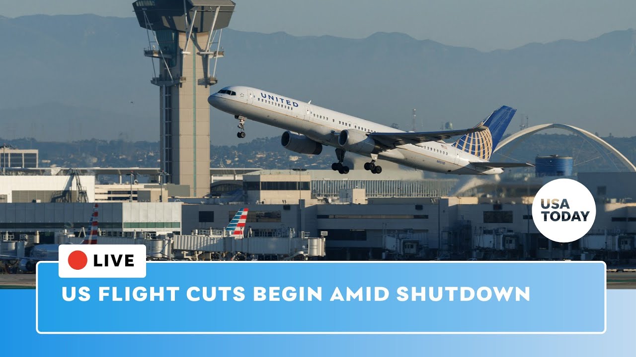 Watch live: US flights cuts begin in New York, DC amid shutdown
