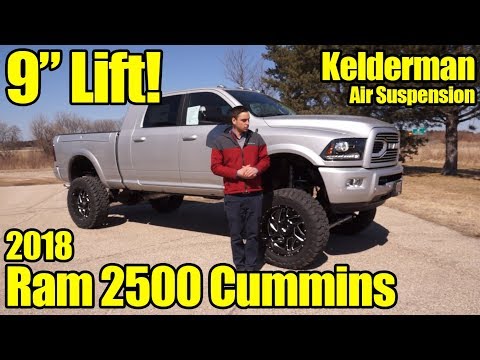 Lifted 2018 Ram 2500 Mega Cab Cummins with Kelderman Air Suspension! Detailed Walkaround!