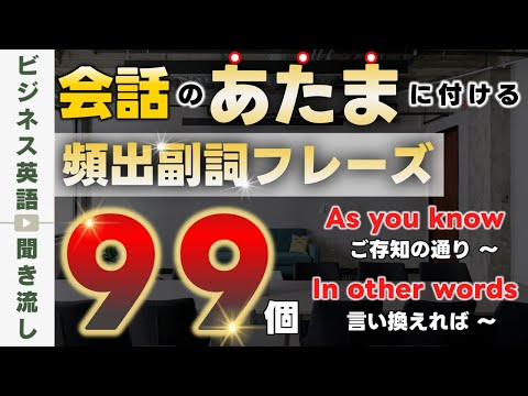 文の頭に使われるビジネスで頻出の副詞の英語フレーズ99選
