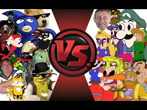 MLG vs YOUTUBE POOP! TOTAL WAR! (Sanic vs Weegee 2) Cartoon Fight Club Episode 23 Video
