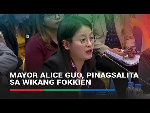 Mayor Guo, pinagsalita sa wikang Fokkien sa senate hearing | ABS-CBN News
