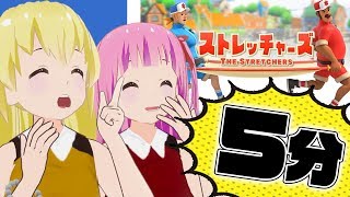 【5分でわかるバカゲー】ストレッチャーズ！姉妹でレスキュー隊！【女性実況/姉妹実況】