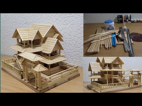 how to make small Bamboo house with bomboo stick