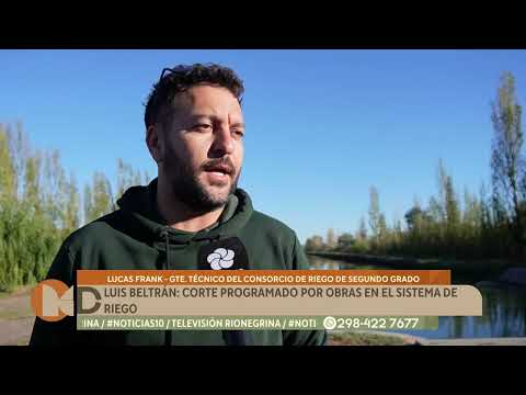 Luis Beltrán: corte programado por obras en el sistema de riego