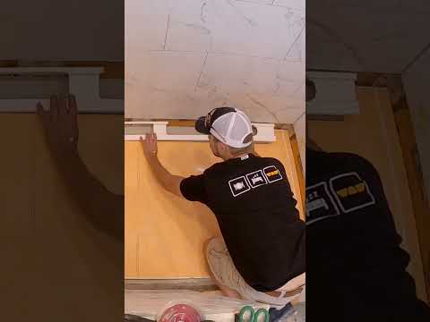 Pre-Fab Shower Pan with Linear Drain Install | #shorts