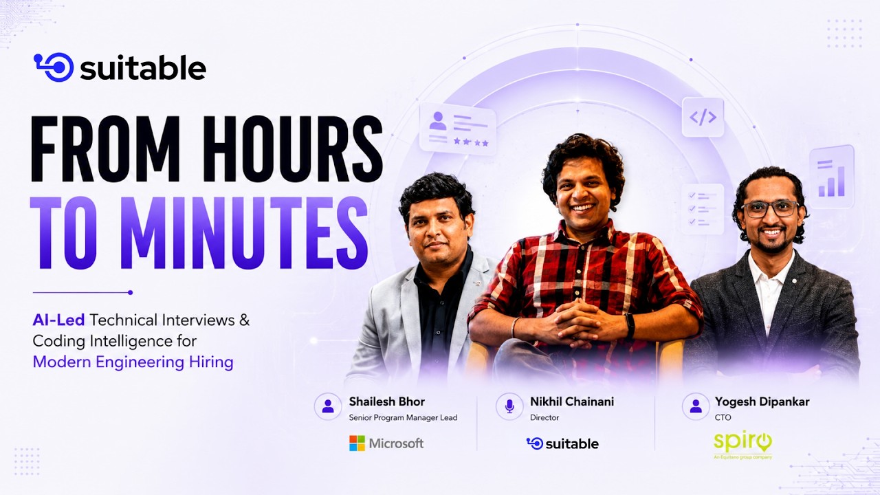 YouTube preview image for Suitable AI's webinar recap, 'From Hours to Minutes: Recap of the Webinar on the Future of Hiring.'