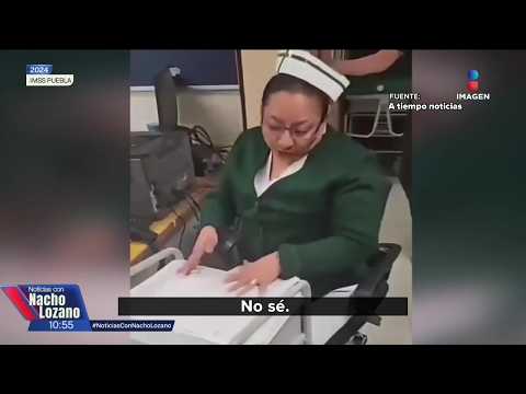Exhiben a jefa de piso del IMSS en Puebla en presunto estado de ebriedad | Nacho Lozano