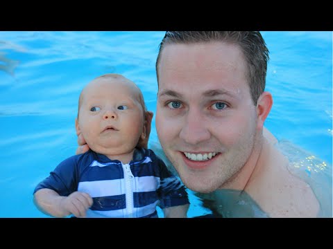 Baby's First Swim | Pool Party - #jannaandbraden Video