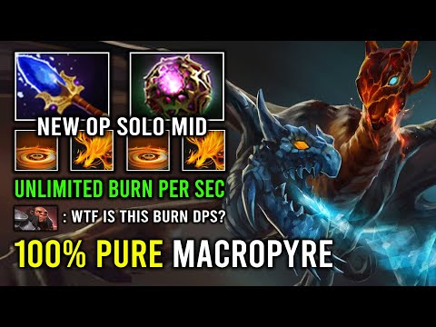 WTF Unlimited Burning Per Sec 100% Pure Macropyre Solo Mid Jakiro Carry in 7.33e Dota 2