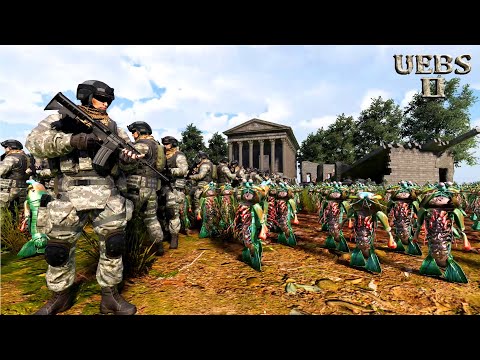 10,000 MODERN SOLDIERS & MANTIS SHRIMPS DEFEND OLYMPUS TEMPLE vs 1,000,000 ANCIENT PERSIANS | UEBS 2