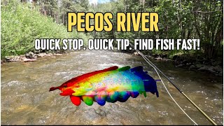 Quick Stop at The Pecos River. Quick Tip. Find Fish Fast! #rainbowtrout #browntrout #troutfishing