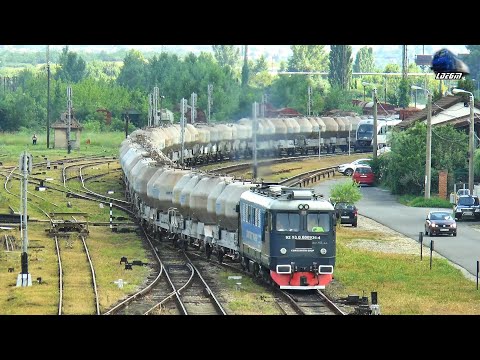 LDE2100 60-0936-4 & Marfar Prva Slovenska Zeleznicna Freight Train in Oradea Est Triaj 28 July 2020