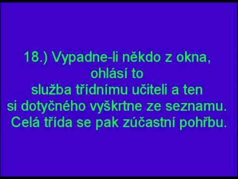 KABÁT - KALÍME (aneb nový Školní řád platný od roku 2009 :-D, jistě se zasmějete)