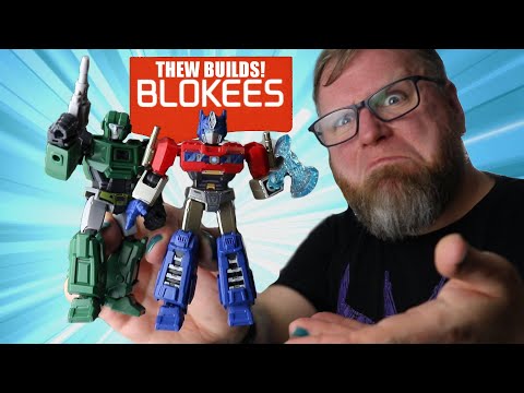 Thew Builds BLOKEES Transformers One Optimus Prime and Hound!